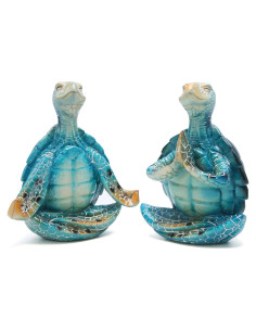 Figuritas de Tortuga Zen Glistenovelty - Decoración Costera 10 cm