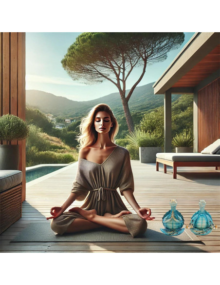 Figuritas de Tortuga Zen Glistenovelty - Decoración Costera 10 cm