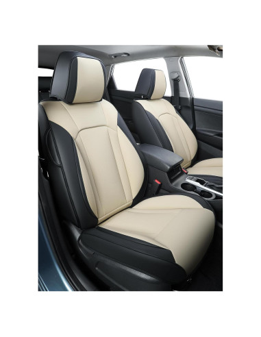 Fundas de Asiento de Coche FREESOO Juego Completo Cuero Sintético