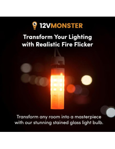 Bombilla G4 JC 12Vmonster Efecto Fuego 2.5W 1300K 2