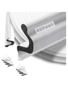 Sello de Puerta Aislante SILIENTWERK 40 Pies Blanco 8 PCS