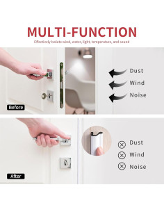 Sello de Puerta Aislante SILIENTWERK 40 Pies Blanco 8 PCS 2