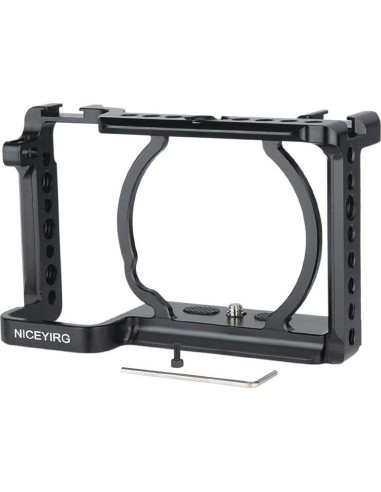 Jaula para cámara Niceyrig 340 para Sony A6600 con rieles NATO
