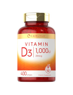 Carlyle Vitamina D3 1000 UI 400 Gelatinas Blandas Sin OGM