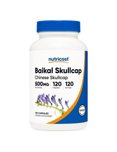 Suplemento Nutricost Baikal Skullcap 500mg 120 Cápsulas Vegetarianas