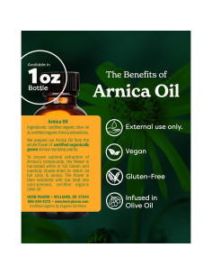 Aceite Orgánico de Árnica Herb Pharm 30 ml - Uso Externo 2