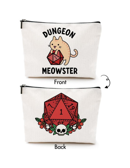 Bolsa de Maquillaje LONGXIN Gato Dados 22.86x17.78 cm Bolsa de Maquillaje LONGXIN Gato Dados 22.86x17.78 cm