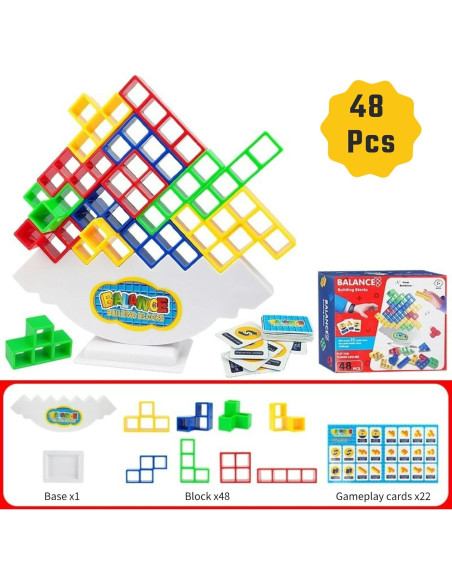 Juego de Apilamiento Gdaytao 48 Piezas Ecológico para Niños Juego de Apilamiento Gdaytao 48 Piezas Ecológico para Niños