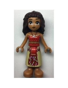 Figura de Moana LEGO con Pua, tambor y tabla de surf 2