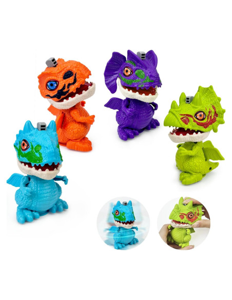 Juguetes Dinosaurios Leetous Paquete 4 Figuras Educativas