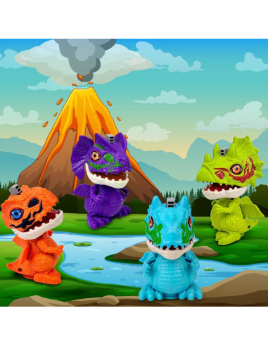 Juguetes Dinosaurios Leetous Paquete 4 Figuras Educativas