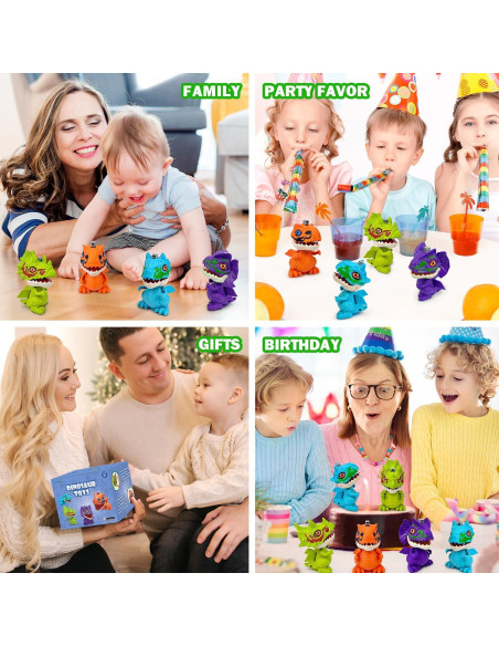 Juguetes Dinosaurios Leetous Paquete 4 Figuras Educativas