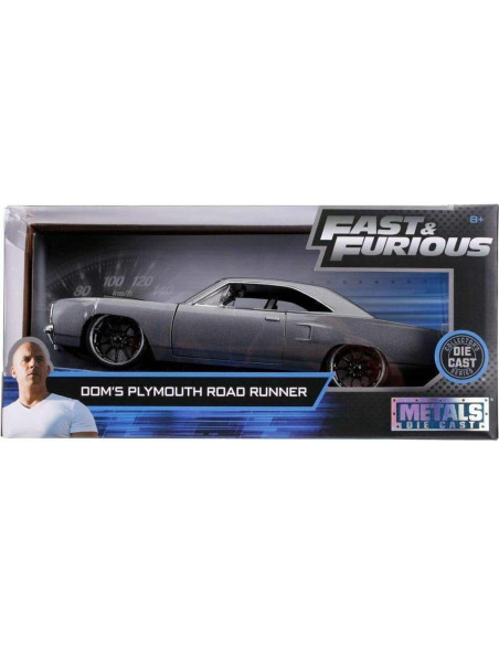 Coche de Die-cast Jada Plymouth Roadrunner 1:24 Dom Coche de Die-cast Jada Plymouth Roadrunner 1:24 Dom