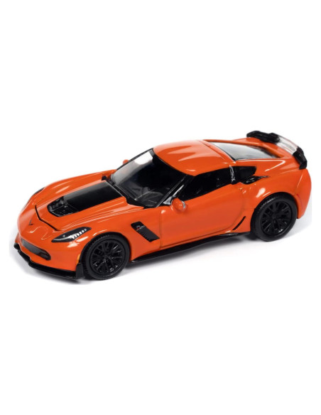 Coche Deportivo 1:64 Auto World Z06 Naranja 2019 Coche Deportivo 1:64 Auto World Z06 Naranja 2019