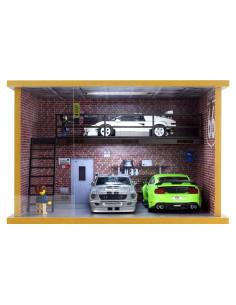 Vitrina para coches 1:24 Bivitre con LED y acrílico