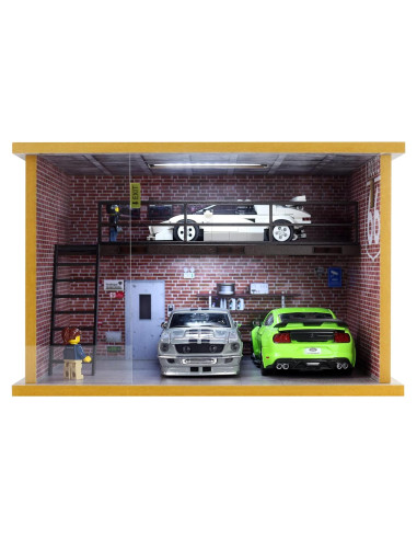 Vitrina para coches 1:24 Bivitre con LED y acrílico