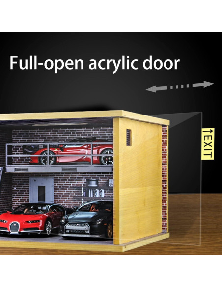 Vitrina para coches 1:24 Bivitre con LED y acrílico Vitrina para coches 1:24 Bivitre con LED y acrílico
