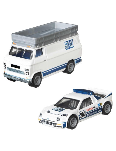 Transportador Hot Wheels GTT28 a escala 1:64 con coche Transportador Hot Wheels GTT28 a escala 1:64 con coche