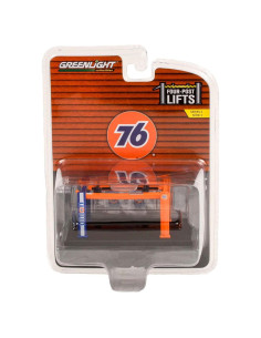 Elevador de Cuatro Postes Greenlight Union 76 1:64 Naranja