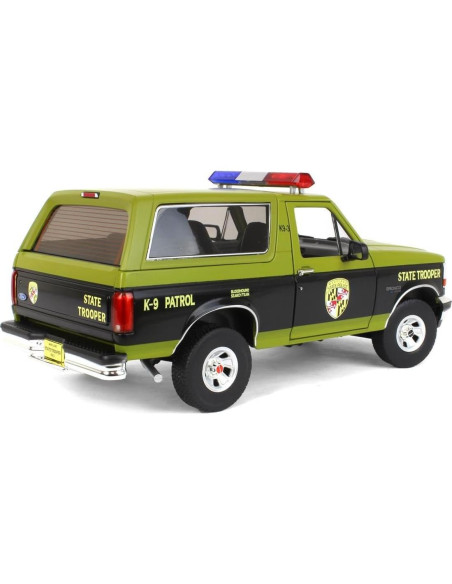 Coche de Juguete Greenlight Bronco Policía K-9 1/18