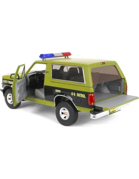 Coche de Juguete Greenlight Bronco Policía K-9 1/18