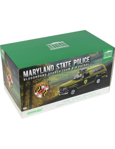 Coche de Juguete Greenlight Bronco Policía K-9 1/18