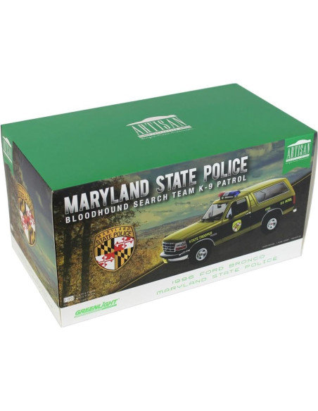 Coche de Juguete Greenlight Bronco Policía K-9 1/18
