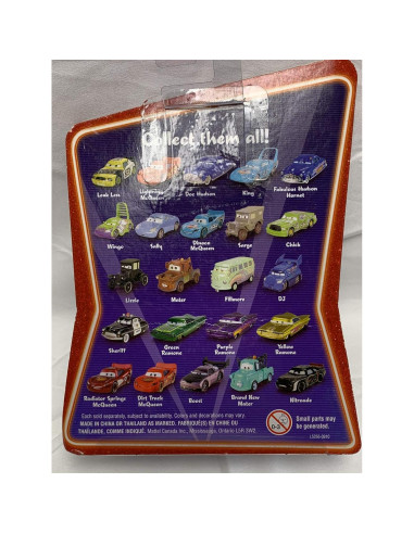 Vehículo de Acción Cars Lizzie Mattel 1:55 Metal Fundido