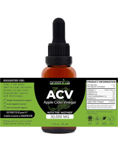 Gotas de Vinagre de Sidra de Manzana GreenIVe 100% Puro 2