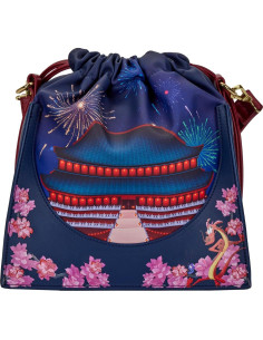 Bolsa Crossbody Loungefly Mulan Castillo con Fuegos Artificiales 2