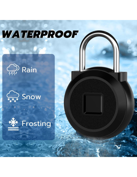 Candado Biométrico eLinkSmart Negro para Taquilla de Gimnasio