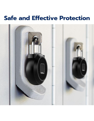 Candado Biométrico eLinkSmart Negro para Taquilla de Gimnasio