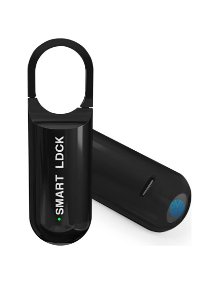 Candado Biométrico Decruil Huella Dactilar Recargable Negro