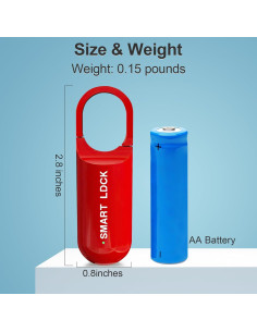 Candado Biométrico Decruil Huella Dactilar Recargable Negro 2