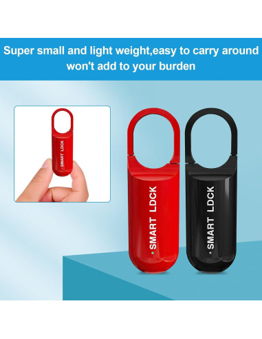 Candado Biométrico Decruil Huella Dactilar Recargable Negro