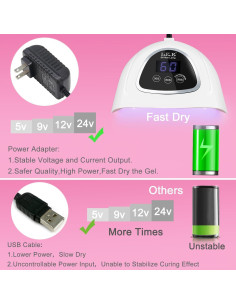 Lámpara UV para Uñas LKE S8 72W con Temporizador y Sensor 2