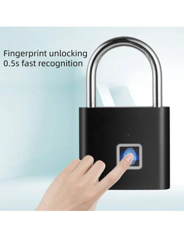 Candado Biométrico de Huellas Dactilares Genérico Negro