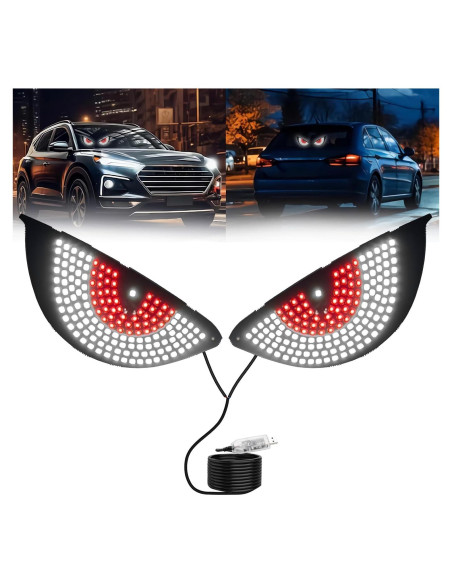 Luz Ojos del Diablo LED LECART para Coche Rojo y Blanco