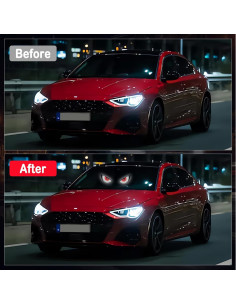 Luz Ojos del Diablo LED LECART para Coche Rojo y Blanco 2