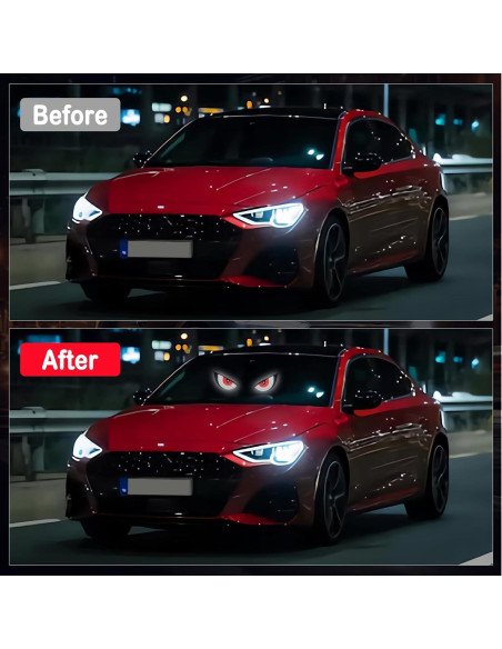 Luz Ojos del Diablo LED LECART para Coche Rojo y Blanco