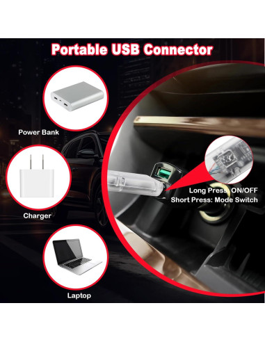 Luz Ojos del Diablo LED LECART para Coche Rojo y Blanco