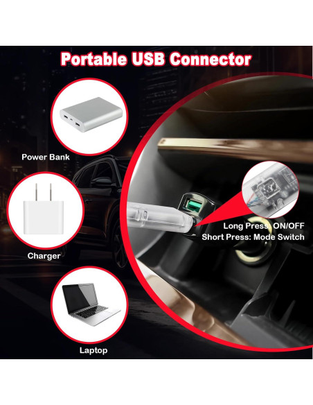 Luz Ojos del Diablo LED LECART para Coche Rojo y Blanco