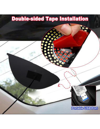 Luz Ojos del Diablo LED LECART para Coche Rojo y Blanco