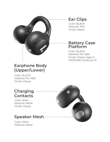 Auriculares Inalámbricos Lytmi CozyClip B1 Bluetooth 5.3 IPX4