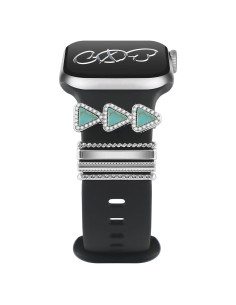 Encantos de Diamante Brillante ALMNVO para Apple Watch 20mm