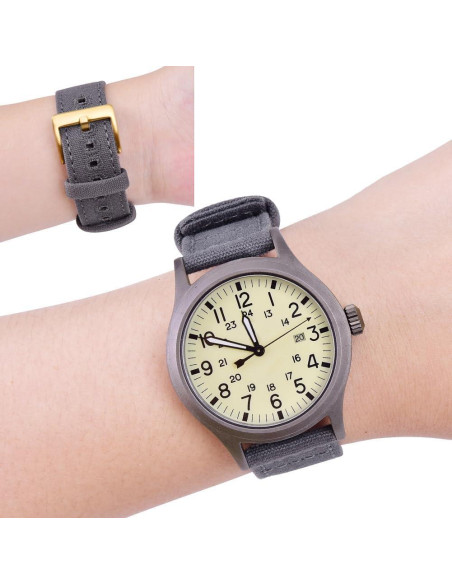 Correa de Reloj de Lona Ritche 18mm 20mm 22mm 24mm Rápida
