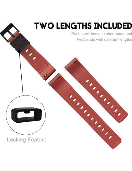 Banda de Reloj Silicona Ritche 18mm 20mm 22mm 24mm Unisex