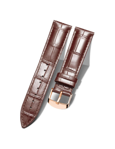 Correa de Reloj de Cuero BINLUN Patrón Cocodrilo 13 Tamaños
