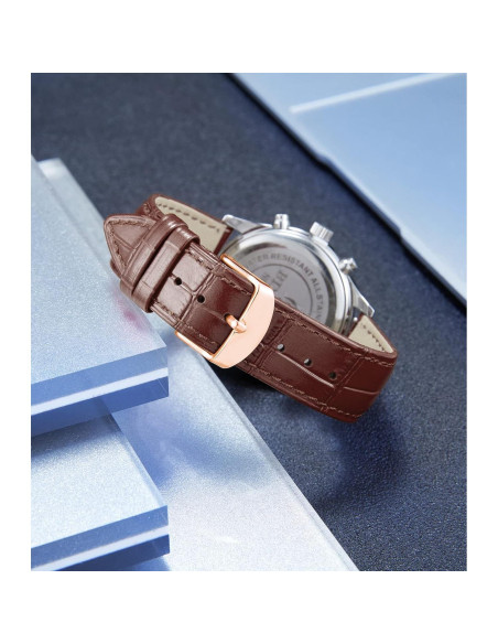 Correa de Reloj de Cuero BINLUN Patrón Cocodrilo 13 Tamaños