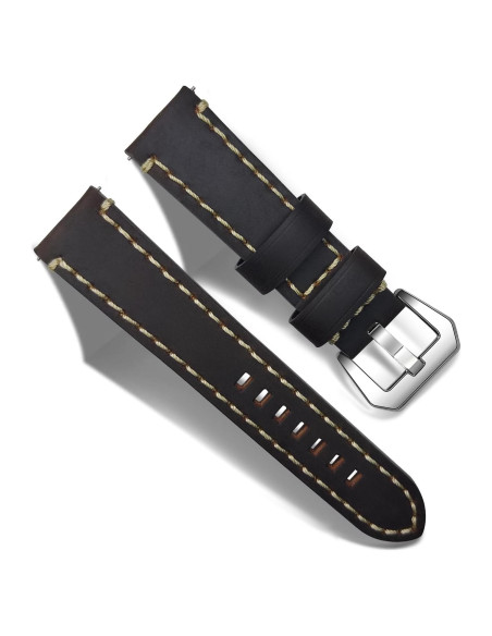 Correa de Reloj de Cuero 22mm RBIPO con Liberación Rápida